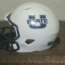 NCAA  Utah State Aggies Custom Pocket Pro Helmet White Mountain West Logo