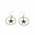 NFL Dallas Cowboys Dangle Hoop Earring Dangle Charm  Aminco Jewelry Texas