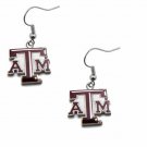 NCAA Texas A&M Aggies  Dangle Earrings Hypo-Allergenic J Hook Team Logo Jewelry