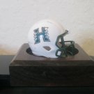 NCAA Hawaii Warriors Custom Pocket Pro Helmet White  Speed Rainbows Logo