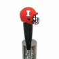 NCAA Illinois Fighting Illini Beer Tap Handle Kegerator Football Keg Black Wood