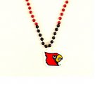 Louisville Cardinals Logo Bead Necklace NCAA Red Team Logo Gameday Jewelry Fan