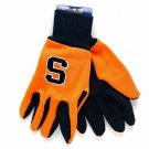 NCAA Syracuse Orange Work Gloves Two Tone Sport Utility Non Slip  Adult Unisex