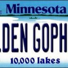 NCAA Minnesota Golden Gophers License Plate State Background Metal Tag  U.S.A.