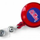 NCAA Ole Miss Rebels Badge Holder Reel Retractable Lanyard Team SEC School Work