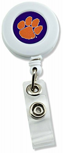 NCAA Clemson Tigers  Badge Holder Reel - Retractable Lanyard Team ACC Football