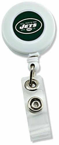 NFL New York Jets Badge Holder Reel  Retractable Lanyard Team ID Holder