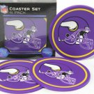 NFL  Vikings Flexible Coaster Set 4 Pack Minnesota Bar Mancave