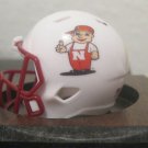 NCAA Nebraska Cornhuskers Helmet Custom Pocket Pro Mascot Logo White Big 10