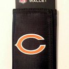 NFL Chicago Bears Canvas Trifold Tri-Fold Wallet- Team Licensed Black Durable