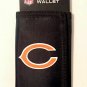 NFL Chicago Bears Canvas Trifold Tri-Fold Wallet- Team Licensed Black Durable
