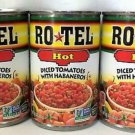 Lot 3 Cans Rotel Diced Tomatoes with Habaneros 10 oz Fast Shipping!