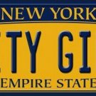 NCAA New York City Girl License Plate State Background Metal Tag  U.S.A." NY