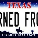 NCAA TCU Horned Frogs License Plate State Background Metal Tag Texas