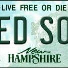 MLB Boston Red Sox License Plate Novelty Metal State Background New Hampshire