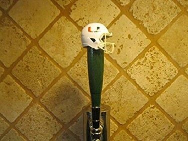 NCAA Miami Hurricanes Beer Tap Handle Kegerator Football  Wood The "U" Canes ACC