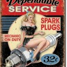 Dependable Service Tin Sign New Vintage Style USA Food  Man Cave Retro