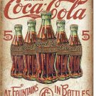 Coke - 5 Bottles Retro Tin Sign New Vintage Style Retro USA Wall Art