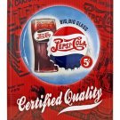Big Glass 5 Cent Pepsi Tin Sign New Vintage Style USA Auto Garage Man Cave Retro