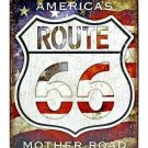 America's Mother Road Route 66  Tin Sign New Vintage Style USA Auto  Man Cave