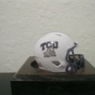 NCAA TCU Horned Frogs Custom Pocket Pro Helmet White Big 12 Purple Logo