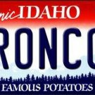 NCAA Boise State Broncos License Plate Idaho State Background Metal Tag Sign