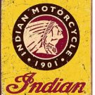 Indian Motorcycles Since 1901 Tin Sign Auto Garage Man Cave Retro
