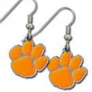 NCAA Clemson Tigers  Dangle Earrings Hypo-Allergenic J Hook Team Logo Jewelry