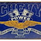 Chevy Power Tin Sign New Vintage Style USA Auto Garage Man Cave