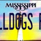 NCAA Bulldogs Fan License Plate State Background Metal Tag Mississippi State