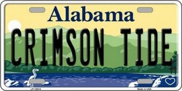 NCAA Crimson Tide License Plate Alabama State Background Metal Tag New SEC