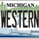 NCAA Go Western Michigan Broncos License Plate  State Background Metal Tag Sign