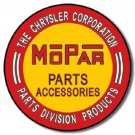 Mopar Round Tin Sign  New Vintage Style USA Auto Garage Man Cave