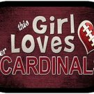 This Girl Loves Her Cardinals Dog Tag Necklace Metal NFL Arizona Cardinals