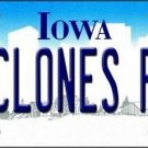 NCAA Iowa State Cyclones Fan License Plate  Background Metal Tag USA Big 12