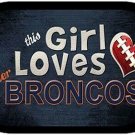 This Girl Loves Her Broncos Dog Tag Necklace Metal NFL Denver Broncos