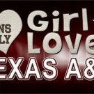 NCAA This Girl Loves Texas A&M Aggies Tag License Plate Metal Car Truck SEC