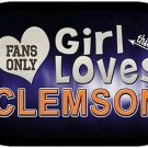 This Girl Loves Her Clemson Dog Tag Necklace Metal NCAA  Clemson Tigers