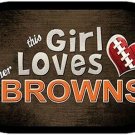 This Girl Loves Her Browns Dog Tag Necklace Metal NFL Cleveland Browns
