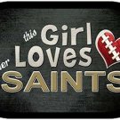 This Girl Loves Her Saints Dog Tag Necklace Metal NFL New Orleans Saints