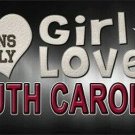 NCAA This Girl Loves South Carolina License Plate Metal Tag Sign Gamecocks USC