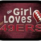 This Girl Loves Her 49ers Novelty Metal Dog Tag Necklace NFL San Francisco