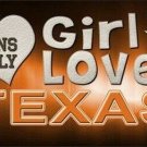 NCAA This Girl Loves Texas Longhorns Tag License Plate Metal Car Truck Big 12 UT