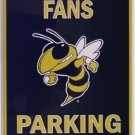 GEORGIA TECH YELLOW JACKETS FANS PARKING ONLY METAL SIGN 12"x 18" MAN CAVE NCAA