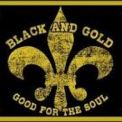 NFL Saints Fleur De Lis Black Gold Metal Novelty License Plate