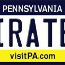 MLB Pirates License Plate Metal State Background Car Truck Pittsburgh
