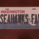 NFL Seattle Seahawks Fan Novelty Metal License Plate State Background Car Truck