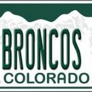 NFL #1 Denver Broncos Fan License Plate Colorado State Background Car Sign