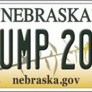 Trump 2020 License Plate Nebraska State Background Metal Tag Sign Bar