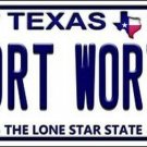 Forth Worth Texas License Plate State Background Metal Tag Sign Texas